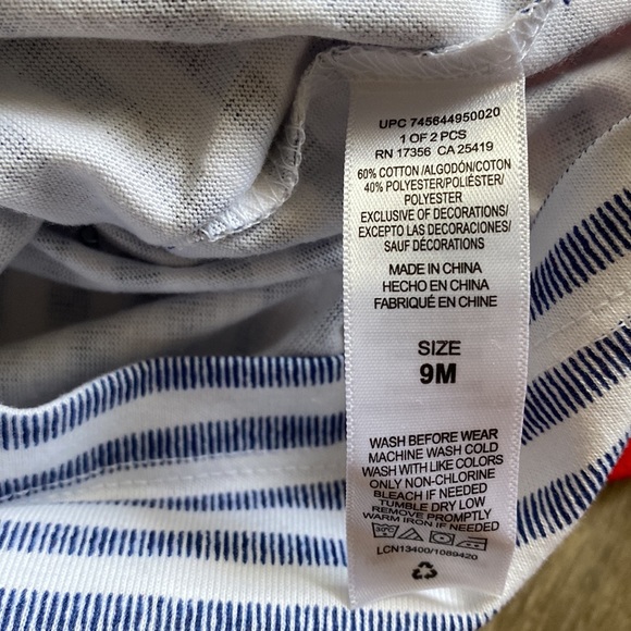 Little Me, 2 piece overall and tee set size 9 mos. NWT! - Picture 10 of 16